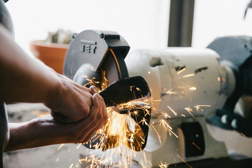 a person welding steel